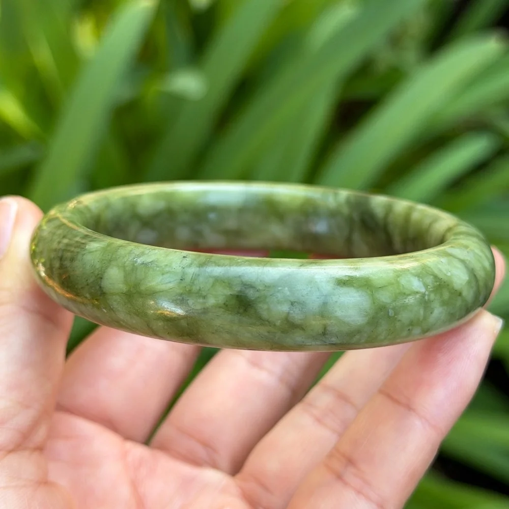 63mm inner diameter‎ green xiuyu jade bangle 0631